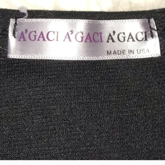 A'gaci Peplum Faux Leather Sweetheart Sheer top- Size Small - Picture 7 of 10